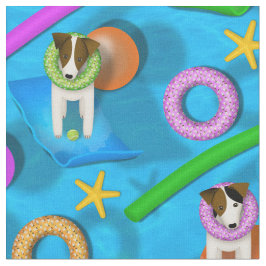 whimsical Parson Jack Russell Terrier-partij Stof
