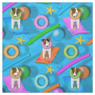 whimsical Parson Jack Russell Terrier-partij Stof