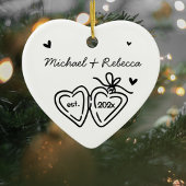 Whimsical Pas getrouwd Eerste kerst Ornament