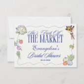 Whimsical Pasar Baru Bruidsfeestje Bedankkaart (Achterkant)