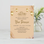 Whimsical Pastel Agate Ramadan Iftar Dinner Kaart (Staand voorkant)