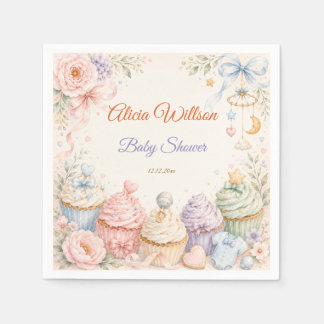 Whimsical Pastel Baby Shower Servet