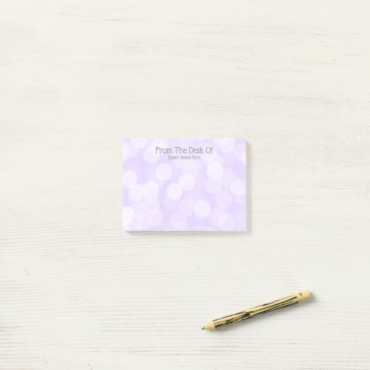Whimsical pastel bokeh polka dots meiden post-it® notes (Op bureau)