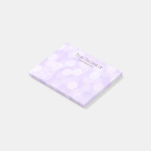 Whimsical pastel bokeh polka dots meiden post-it® notes (Schuin)