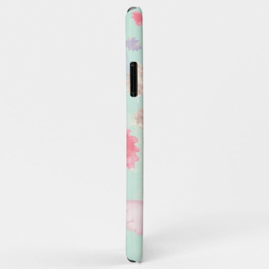 Whimsical Pastel Bunny Kleurrijk Bladpatroon Case-Mate iPhone Case (Achterkant/rechts)