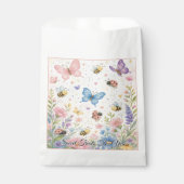 Whimsical Pastel Butterfly Bee Ladybug Birthday Bedankzakje (Voorkant)