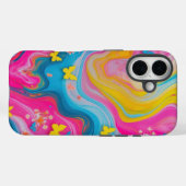 Whimsical Pastel Butterfly Marble Telefoonhoes Case-Mate iPhone Case (Achterkant (horizontaal))