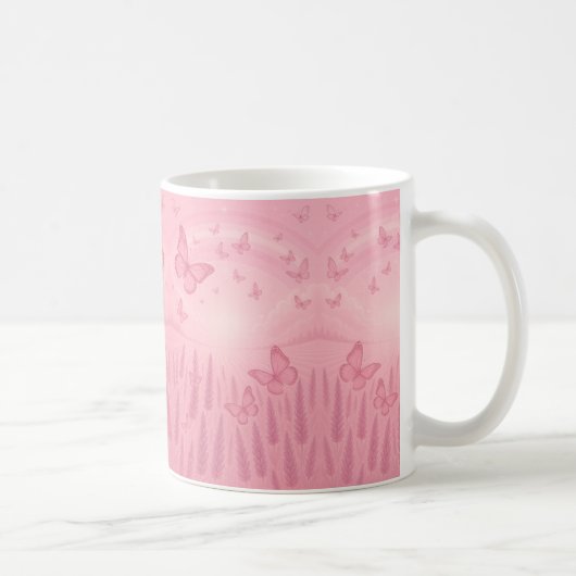 Whimsical Pastel Butterfly Sunrise Mug Koffiemok (Rechts)