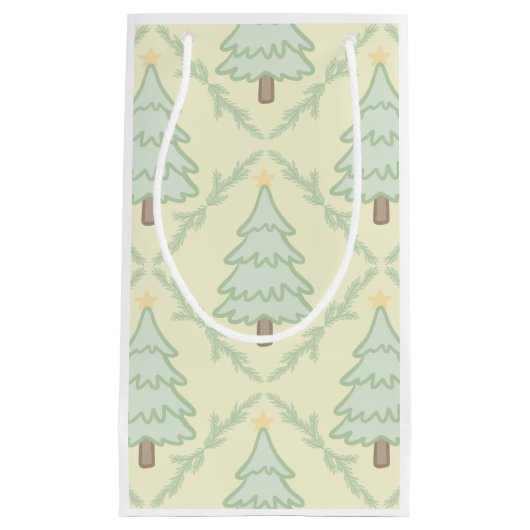 🎁 Whimsical Pastel Christmas Gift Bag  Klein Cadeauzakje (Voorkant)