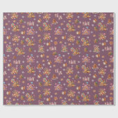 Whimsical Pastel Christmas Ginger Bread patterned Cadeaupapier (Vlak)