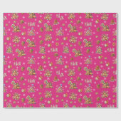 Whimsical Pastel Christmas Ginger Bread patterned Cadeaupapier (Vlak)