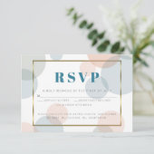 Whimsical Pastel Confetti Stippen Meal Choice RSVP (Staand voorkant)