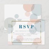 Whimsical Pastel Confetti Stippen Meal Choice RSVP (Voorkant / Achterkant)