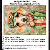 Whimsical Pastel Dressed Teckel EB4L Decoupage Tissuepapier