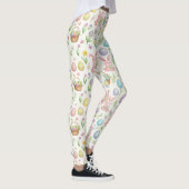 Whimsical Pastel Easter Bunny & Floral Pattern Leggings (Rechts)