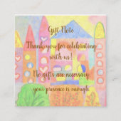 Whimsical Pastel Fairytale Castle Birthday Informatiekaartje (Voorkant)