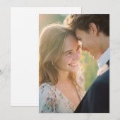 Whimsical Pastel Floral Photo Kaart (Voorkant / Achterkant)