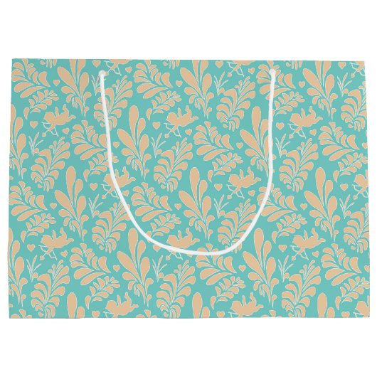 Whimsical Pastel Floral Valentijn Groot Cadeauzakje (Achterkant)