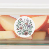 Whimsical Pastel Floral Wildflower Sticker (Aangebracht)