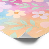 Whimsical Pastel Flower Garden Poster (Hoek)