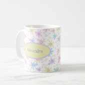 Whimsical Pastel Flowers Koffiemok (Voorkant links)