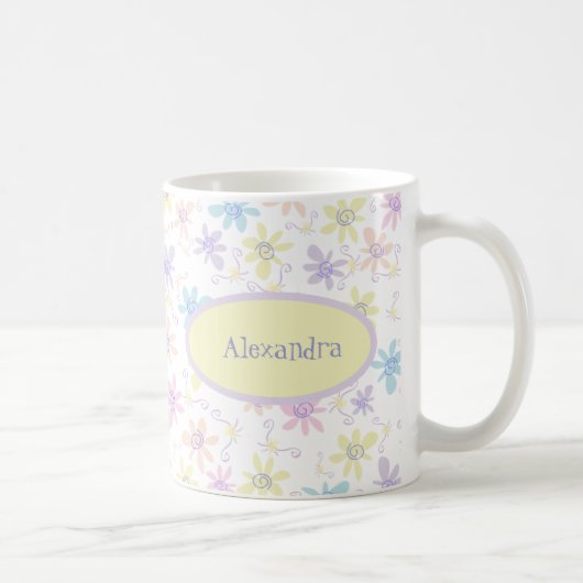 Whimsical Pastel Flowers Koffiemok (Rechts)