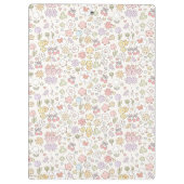 Whimsical Pastel Garden: een patroon van bloemen Klembord (Achterkant)
