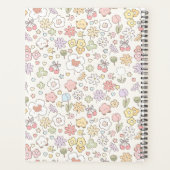 Whimsical Pastel Garden: een patroon van bloemen Planner (Achterkant)