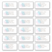 Whimsical Pastel Gasten Individuele namen Adressen Sticker (Voorkant)