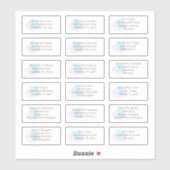 Whimsical Pastel Gasten Individuele namen Adressen Sticker (Vel)