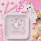Whimsical Pastel Ghost Girl Halloween Party Papieren Bordje (Feest)