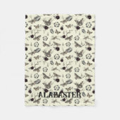 Whimsical Pastel Gothic Gepersonaliseerde Baby Mot Fleece Deken (Voorkant)