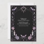 Whimsical Pastel Gotische Kawaii Bruiloft Kaart (Achterkant)
