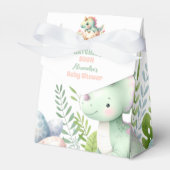 Whimsical Pastel Hatching Soon Dino Baby shower Bedankdoosjes (Voorkant Zijde)