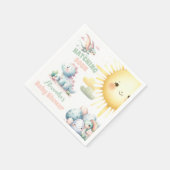 Whimsical Pastel Hatching Soon Dino Baby shower Servet (Hoek)