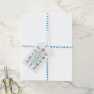 Whimsical Pastel Illustratie 12 dagen van Kerstmis Cadeaulabel