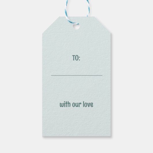 Whimsical Pastel Illustratie 12 dagen van Kerstmis Cadeaulabel (Achterkant)