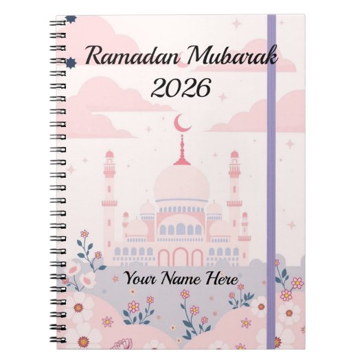 Whimsical Pastel Islamitische Kunst Notitieboek (Voorkant)