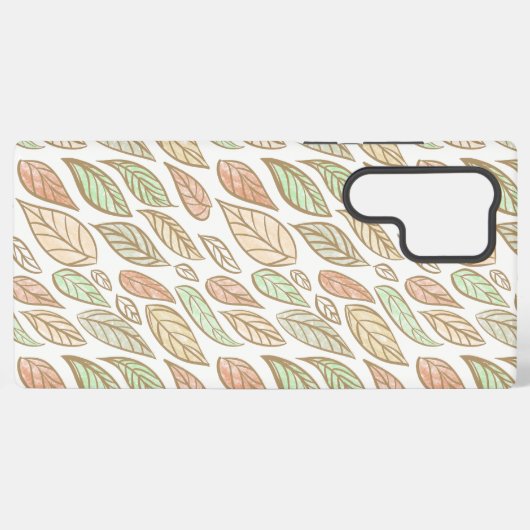 Whimsical Pastel Leaf Art Protective Samsung Galaxy Hoesje (Achterkant horizontaal)