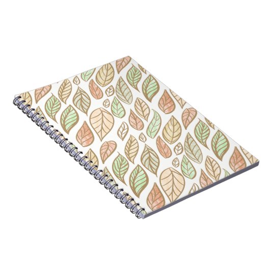Whimsical Pastel Leaf Drift Notitieboek (Rechterzijde)