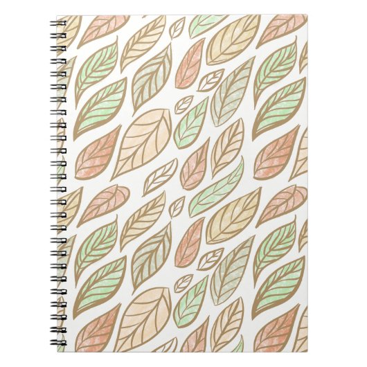 Whimsical Pastel Leaf Drift Notitieboek (Voorkant)