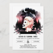 Whimsical Pastel Lion Verjaardag Kaart (Voorkant / Achterkant)