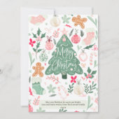 Whimsical Pastel Merry Christmas 4 foto's Feestdagenkaart (Voorkant)