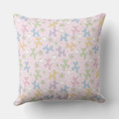 Whimsical Pastel Op Maat Foto Poodle Worp Kussen (Achterkant)