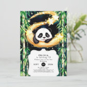 Whimsical Pastel Panda Verjaardag Kaart (Staand voorkant)