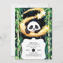 Whimsical Pastel Panda Verjaardag