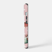 Whimsical Pastel Patchwork Koe Aangepaste naam toe iPhone 15 Case (Linkerkant)