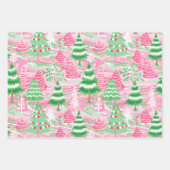 Whimsical Pastel Pink Gingerbread Village, Inpakpapier Vel (Voorkant 3)