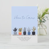 Whimsical Pastel Plant Nieuwe Home Aankondiging Ka (Staand voorkant)