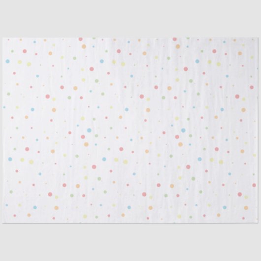 Whimsical Pastel Polka Dot Christmas Tree Tissuepapier (Voorkant)